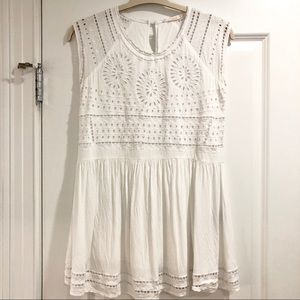 Embroidered white dress/coverup. S.